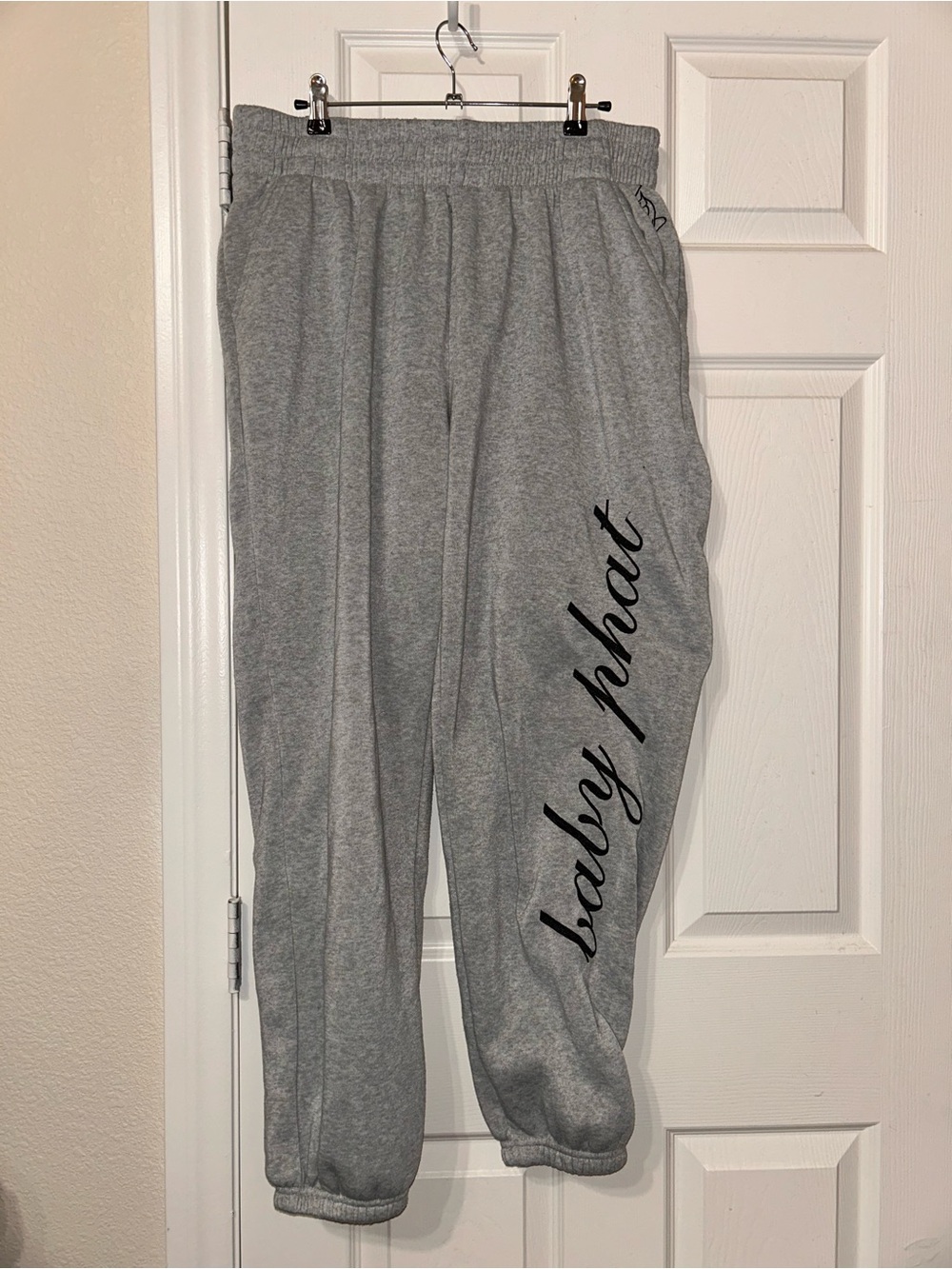 Baby Phat Gray Sweat Joggers with Script Logo